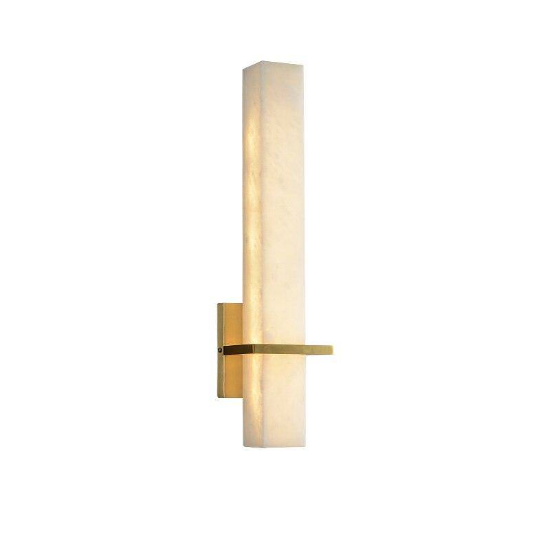 Applique murale moderne LED en marbre avec socle doré - vue 5 sur 5