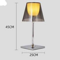 Lampe à poser moderne LED avec abat-jour en verre coloré Art - vue 6 sur 7