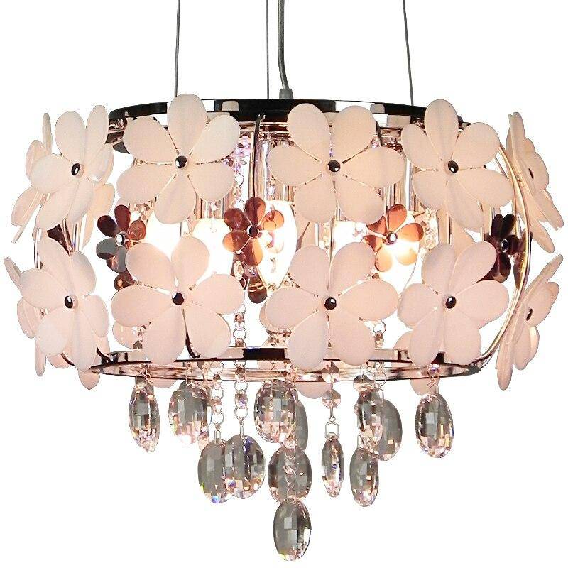 Suspension design LED avec motifs à fleurs en métal luxury - vue 5 sur 7