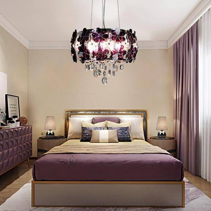 Suspension design LED avec motifs à fleurs en métal luxury - vue 3 sur 7
