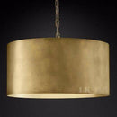 Suspension design LED avec abat-jour cylindre métal industriel