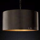 Suspension design LED avec abat-jour cylindre métal industriel
