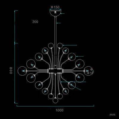 Suspension design LED avec plusieurs boules en verre Ball - vue 8 sur 11
