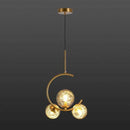Suspension design LED dorée avec cercle en métal Shadow