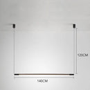 Suspension design à LED en tube métal noir style Loft Light
