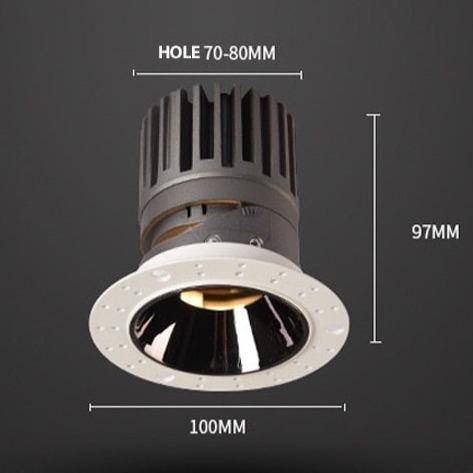 Spot encastré design LED rond