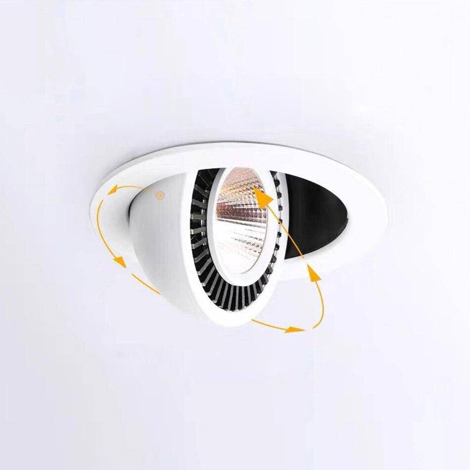 Spot moderne rond LED à encastrer orientable - vue 6 sur 7