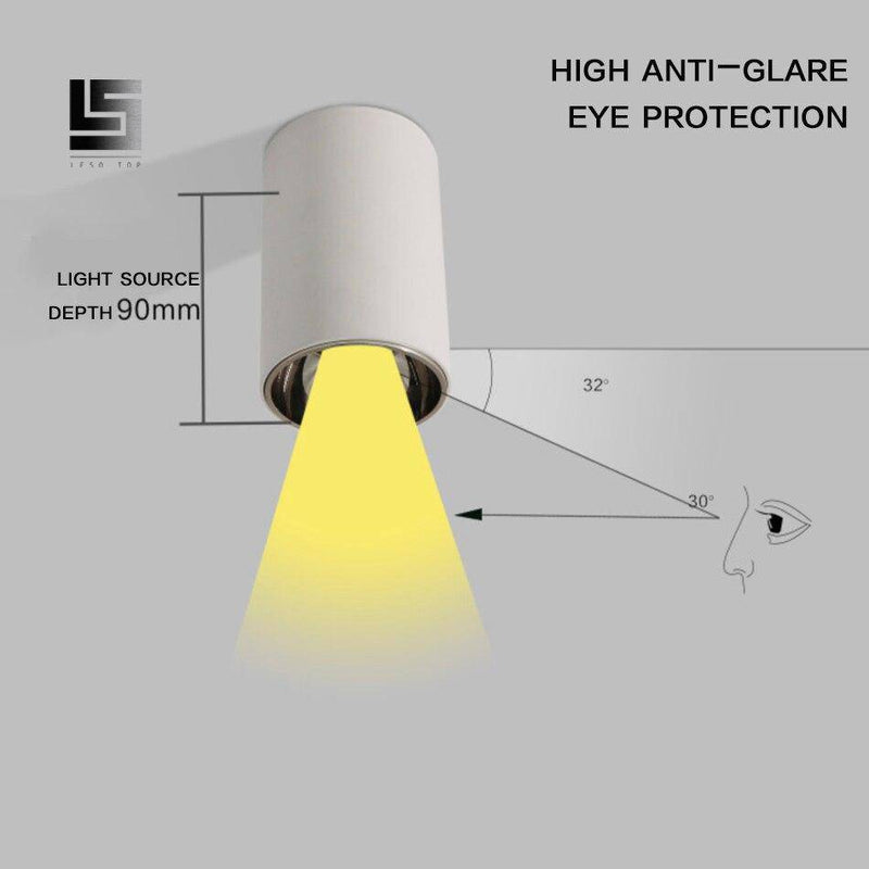 Spot moderne en aluminium arrondi à LED
