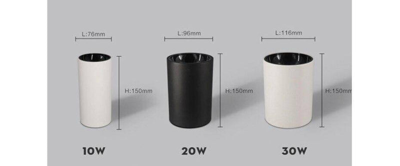 Spot moderne en aluminium arrondi à LED