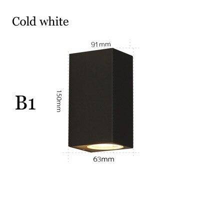 Applique murale moderne LED en cube noir Deco