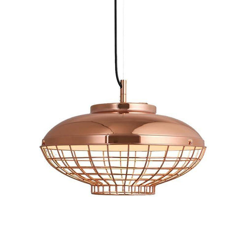 Suspension design LED avec en métal rose gold - vue 4 sur 4