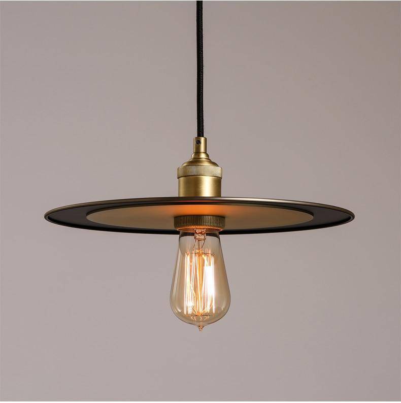 Suspension design LED avec disque en métal style Industriel - vue 2 sur 6