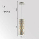 Suspension design LED avec abat-jour retro arrondi en métal