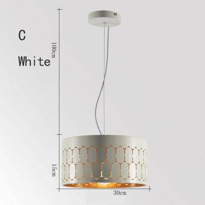Suspension design LED avec abat-jour retro arrondi en métal - vue 10 sur 12