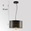 Suspension design LED avec abat-jour retro arrondi en métal