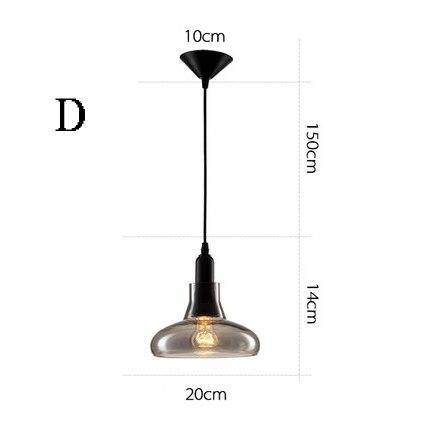 Suspension design LED noire avec abat-jour arrondie en verre - vue 7 sur 8