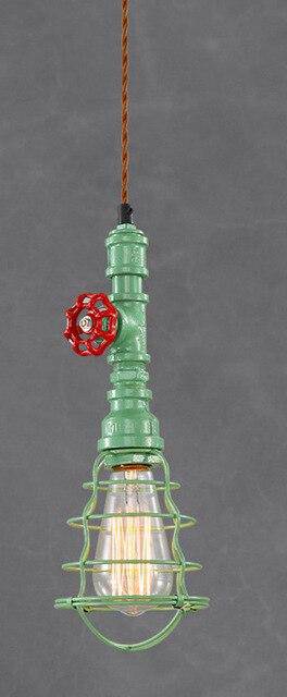 Lustre industriel LED avec plusieurs abat-jours cage en métal coloré - vue 14 sur 14