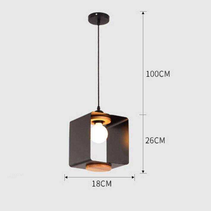 Suspension moderne LED en cube coloré Creative - vue 6 sur 8