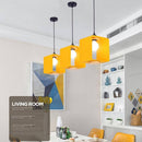 Suspension moderne LED en cube coloré Creative