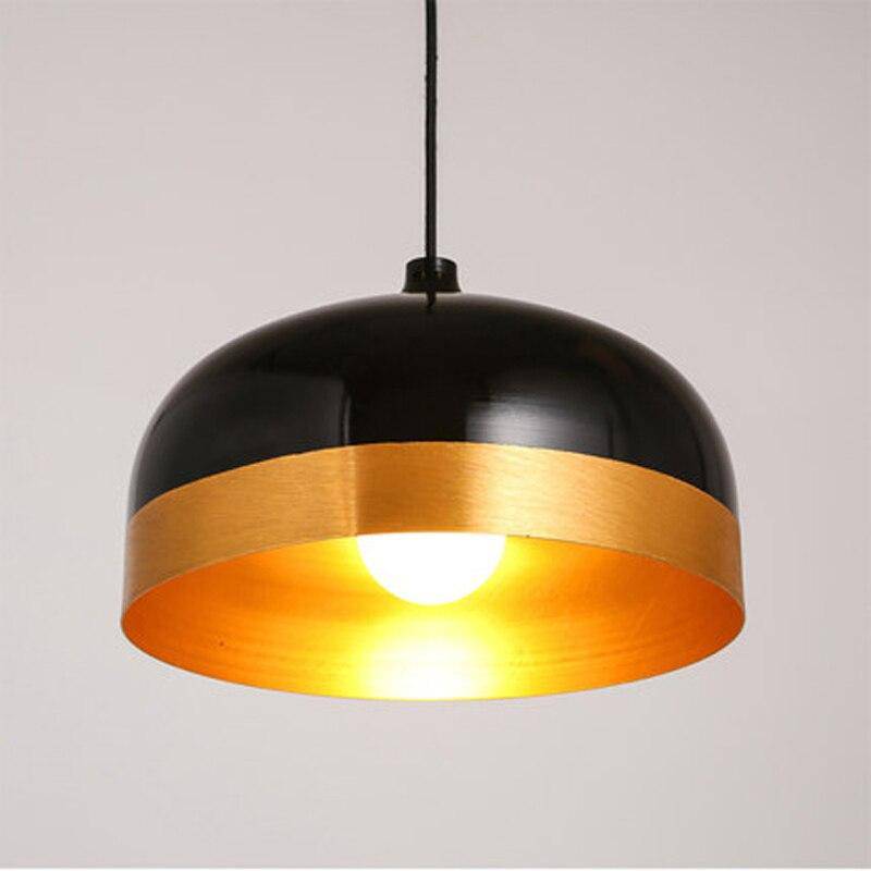 Suspension design LED avec abat-jour noir arrondie Loft - vue 3 sur 4