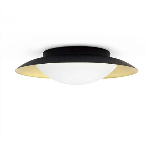 Plafonnier moderne LED avec abat-jour arrondi et boule lumineuse