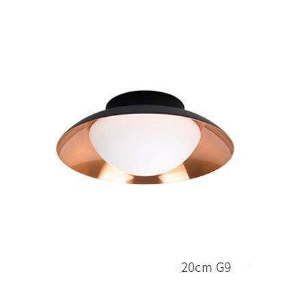 Plafonnier moderne LED avec abat-jour arrondi et boule lumineuse