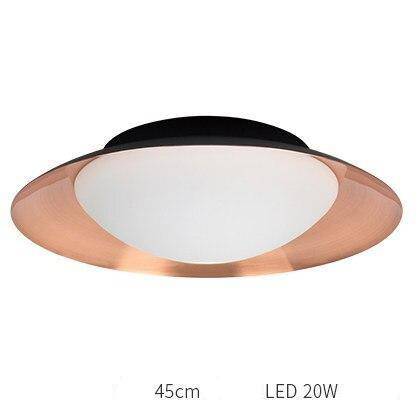Plafonnier moderne LED avec abat-jour arrondi et boule lumineuse - vue 13 sur 19