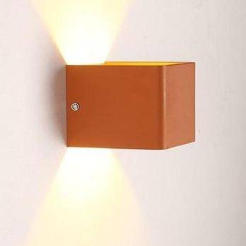 Applique murale moderne LED en cube métal coloré - vue 15 sur 14