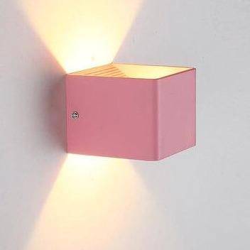 Applique murale moderne LED en cube métal coloré - vue 14 sur 14