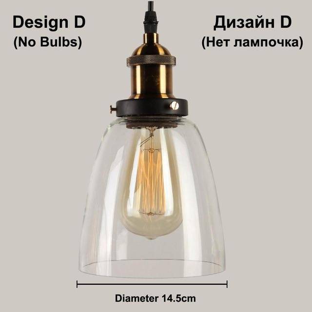 Suspension LED avec abat-jour en verre vintage - vue 4 sur 6
