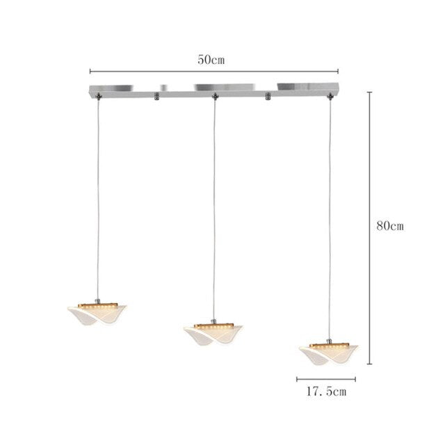 Lustre moderne LED avec abat-jour blanc et arrondi Astrid - vue 6 sur 7