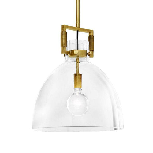 Suspension design à LED avec abat-jour verre et métal doré Light - vue 7 sur 6