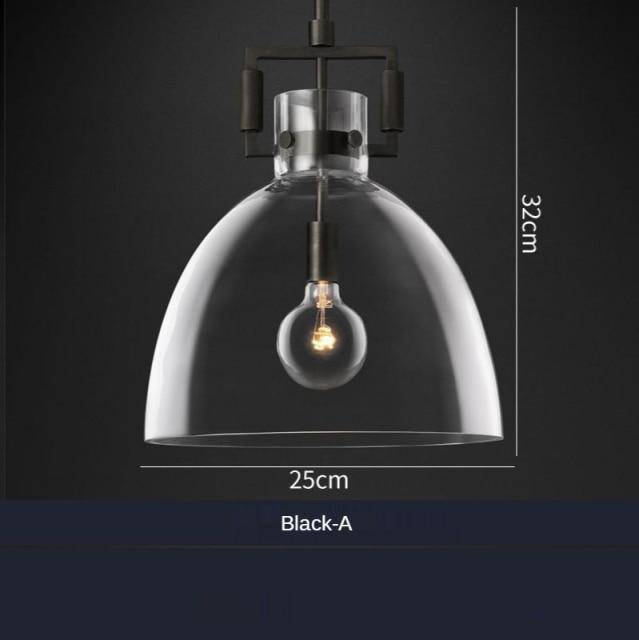 Suspension design à LED avec abat-jour verre et métal doré Light - vue 5 sur 6