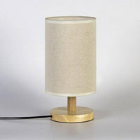 Lampe de chevet avec abat-jour en tissu cylindrique