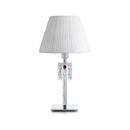 Lampe de chevet rétro LED avec abat-jour blanc et verre cristal Diamond