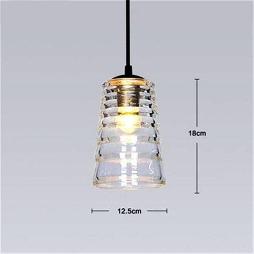 Suspension design en verre fumé à LED Industrial - vue 7 sur 7