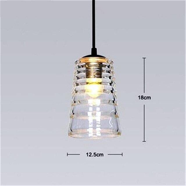 Suspension design en verre fumé à LED Industrial - vue 6 sur 7