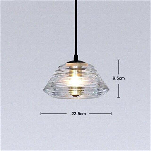 Suspension design en verre fumé à LED Industrial - vue 6 sur 7