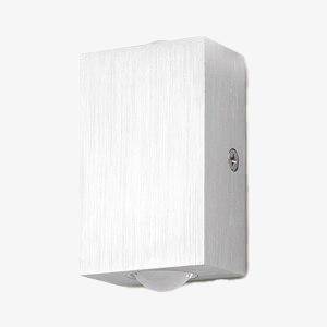 Applique chromé rectangulaire avec LED haut et bas