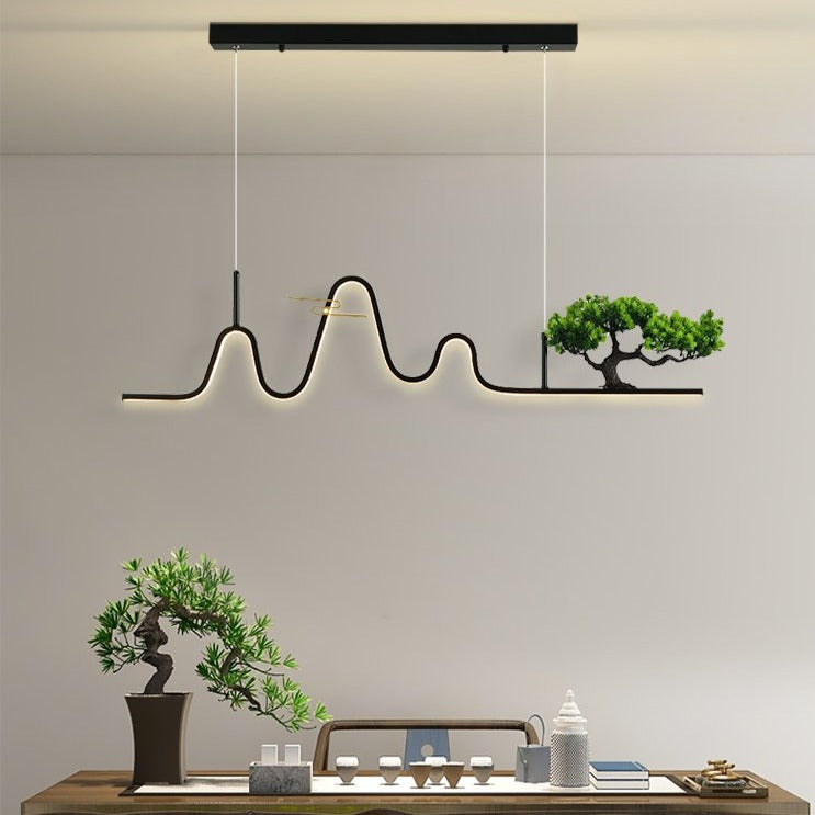 Lustre design à LED en forme de vague Lusteria - vue 4 sur 8