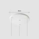 Suspension design LED en bois avec abat-jour arrondi en verre Nordic