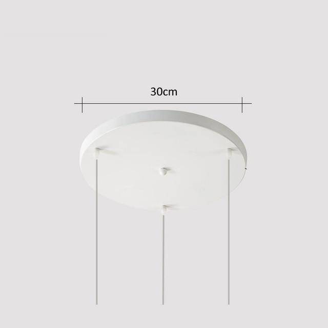 Suspension design LED en bois avec abat-jour arrondi en verre Nordic - vue 10 sur 15