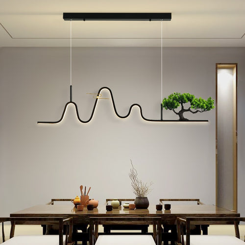 Lustre design à LED en forme de vague Lusteria - vue 3 sur 8