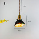 Suspension LED biforme vert et doré Dena