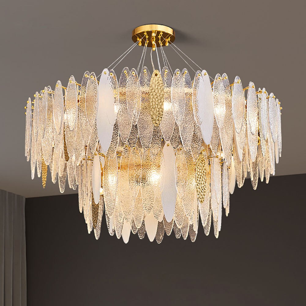 Lustre moderne avec lames en verre luxury Valentina - vue 4 sur 34