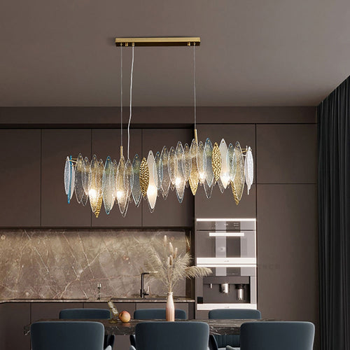 Lustre moderne avec lames en verre luxury Valentina - vue 3 sur 34