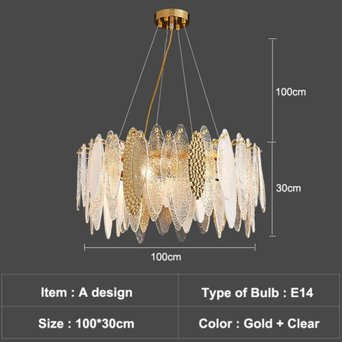 Lustre moderne avec lames en verre luxury Valentina - vue 16 sur 34