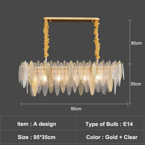 Lustre moderne avec lames en verre luxury Valentina - vue 12 sur 34