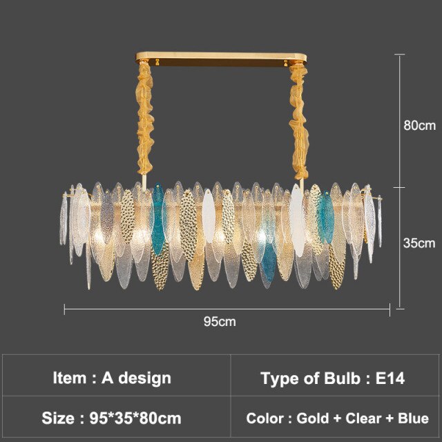 Lustre moderne avec lames en verre luxury Valentina - vue 33 sur 34