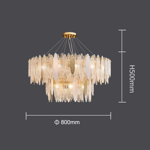Lustre moderne avec lames en verre luxury Valentina - vue 32 sur 34